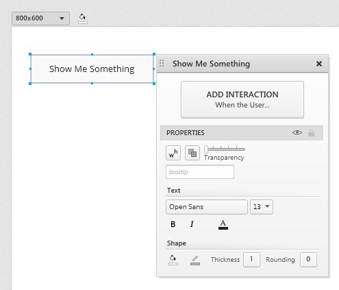 User-Centered Add Interaction Dialog