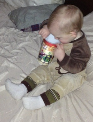 Baby Iain Handling a Cup