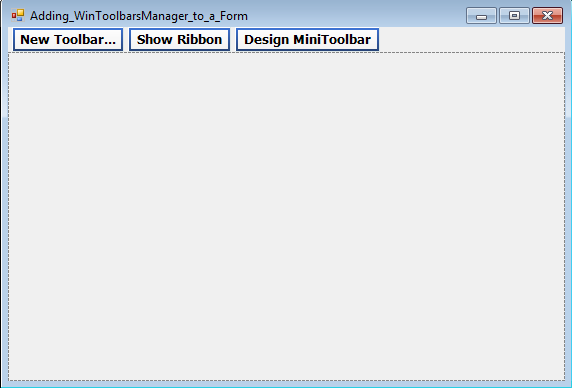 ultratoolbarsmanager design time experience for easily creating the different types of toolbars.