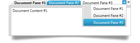 Users can create a tabbed menu-type area to access different pieces of information with the WPF dock manager.