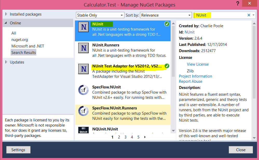 Getting started with net unit testing using nunit