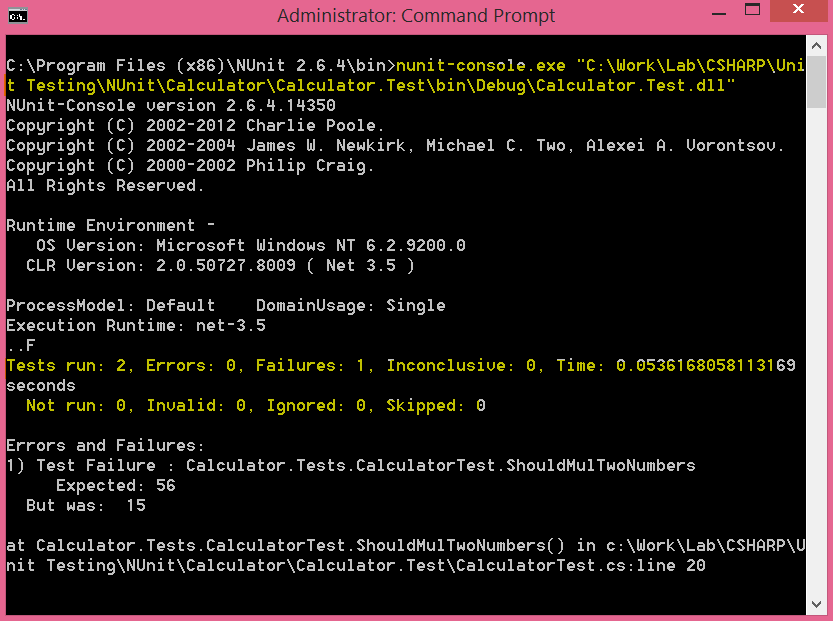 Getting started with net unit testing using nunit