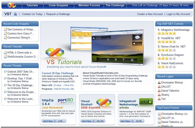 VisualStudioTutorials.com Screen Shot