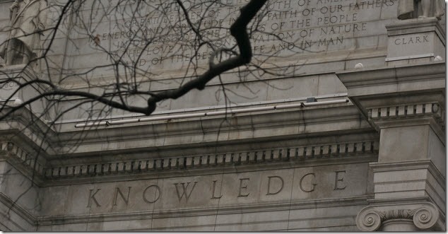 Knowledge inscribed on building