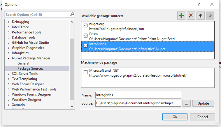 create new nuget package source