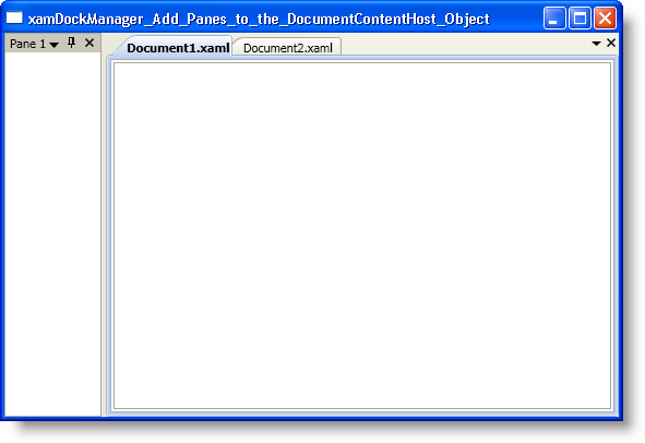 adding panes to xamdockmanager's documentcontenthost object