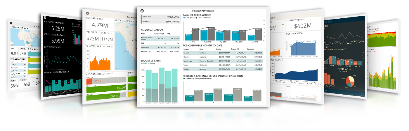 ReportPlus Solutions – Analytics Dashboard Samples for Finance, Sales, Marketing, Executive, Manufacturing, Retail, Operations, Insurance