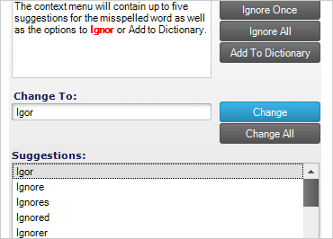 Windows Forms Spell Checker Control