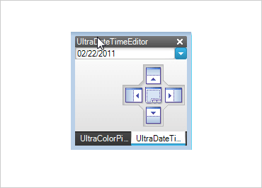 Dock controls to any side of the container.