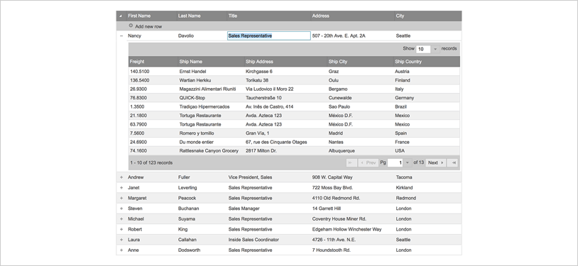 Ignite UI Paging