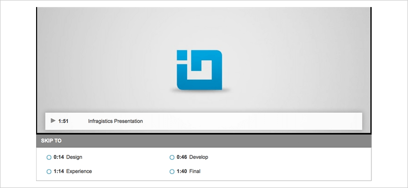 Ignite UI Bookmarks
