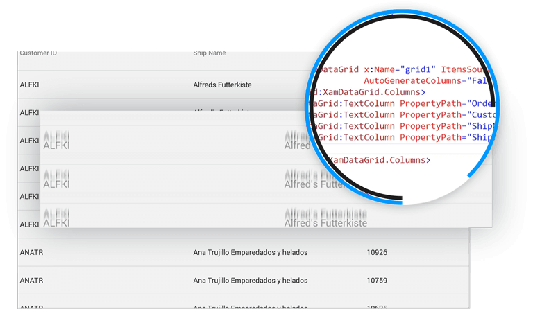 Xamarin Run Fast Lesson: Virtual Data Grid