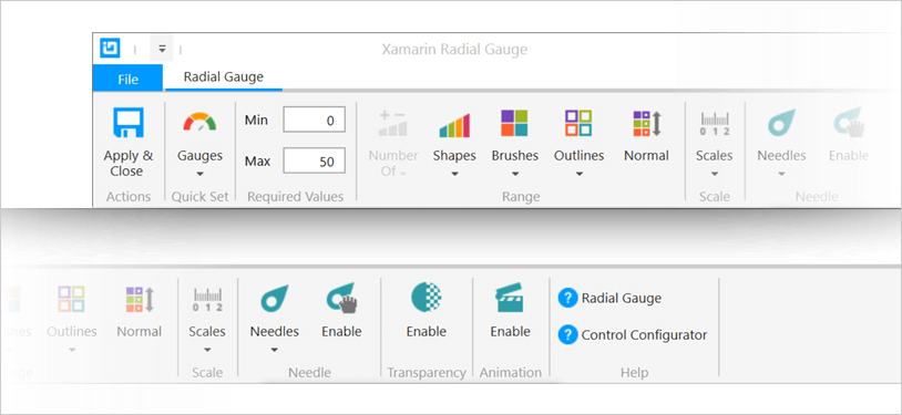 Xamarin Radial Gauge: Backing