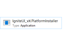 Step 1: Run the Infragistics Installer File