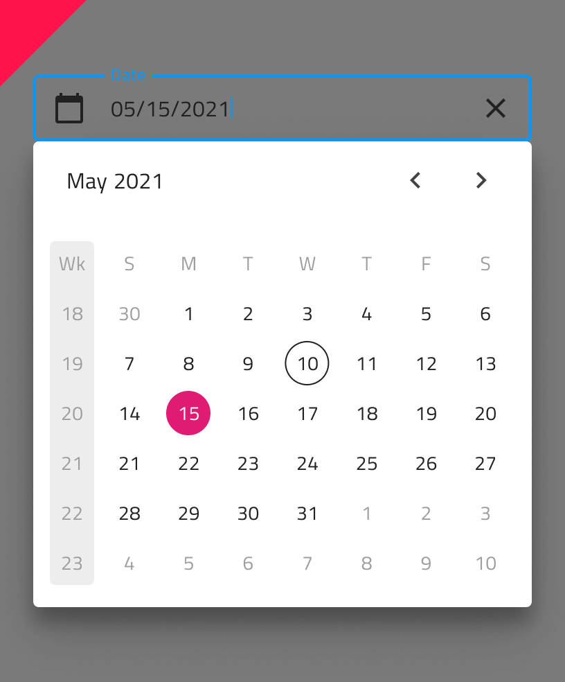 Date picker design system component
