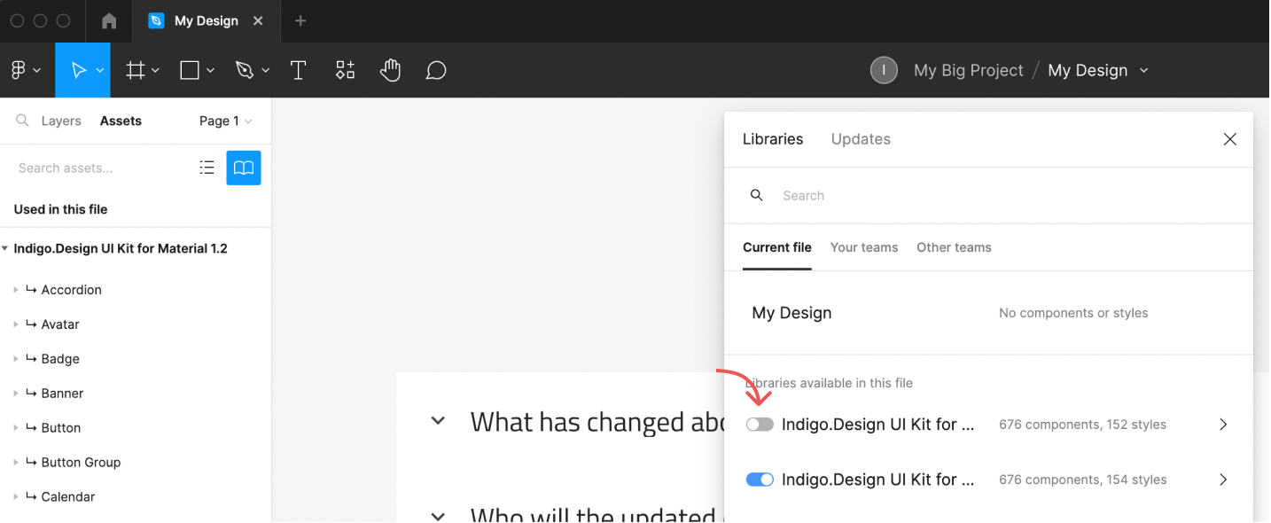 Disable old library