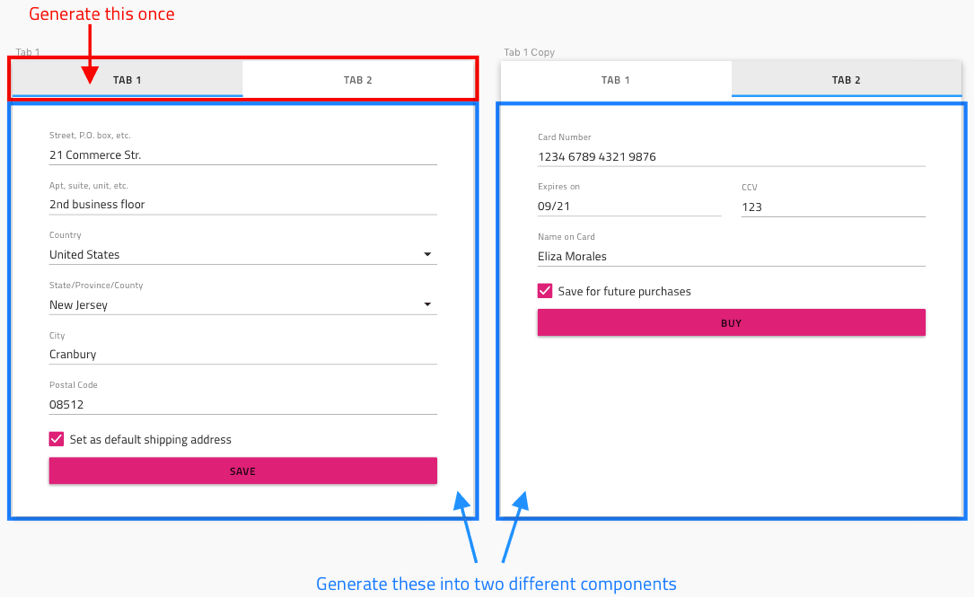 Tabs Design System Component Native Angular Ignite UI for Angular