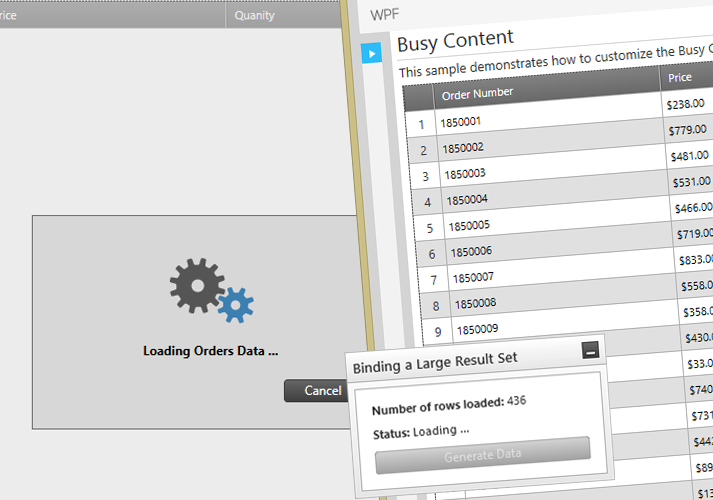 Configurable Busy Content