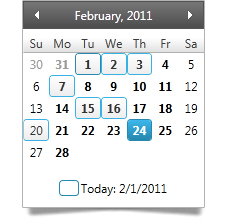 multiple month calendars