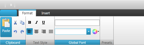 Utilize the WPF ribbon tabs and groups feature to further organize your applications functions.