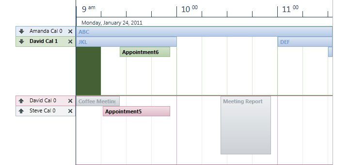 Update the theme of your scheduling application with the WPF Office 2010 themes.