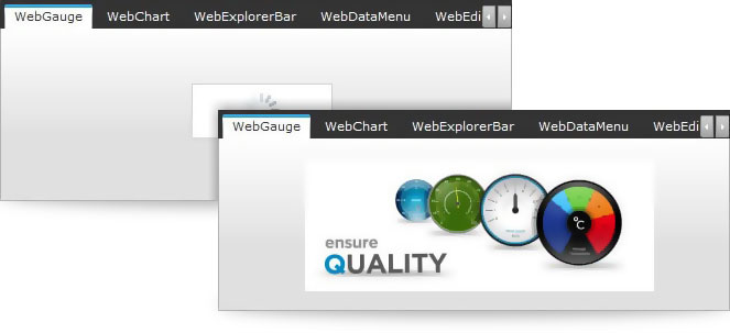 Only load the content of the selected tab.