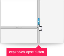 Allow users to expand or collapse the content panes to either side of the splitter.